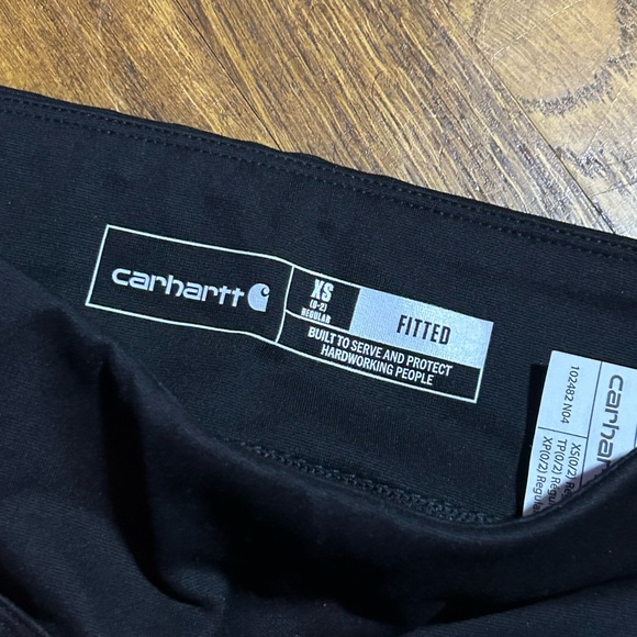 Carhartt Black Leggings with Durable Fabric and Utility Style, New, Sz XS - Picture 5 of 11